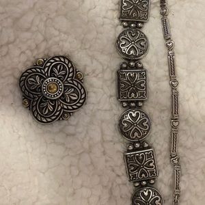 Brighton bracelets and pin.